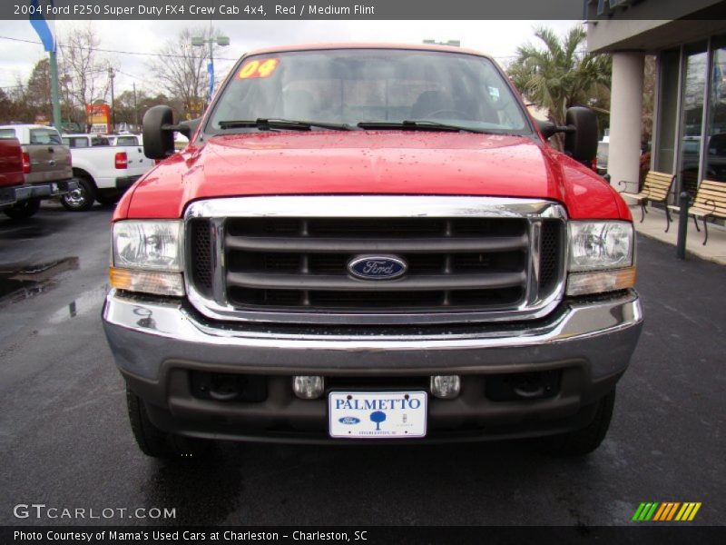 Red / Medium Flint 2004 Ford F250 Super Duty FX4 Crew Cab 4x4