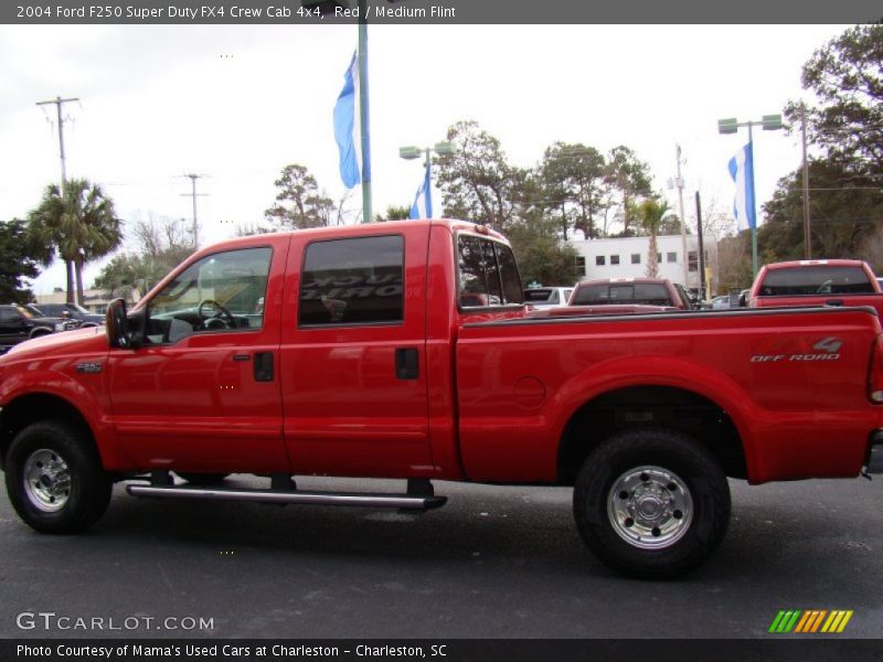 Red / Medium Flint 2004 Ford F250 Super Duty FX4 Crew Cab 4x4