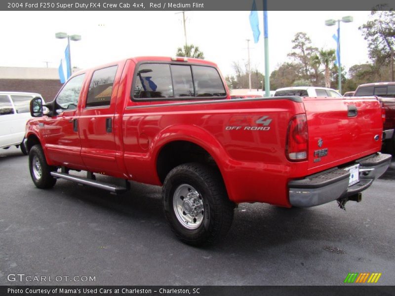 Red / Medium Flint 2004 Ford F250 Super Duty FX4 Crew Cab 4x4