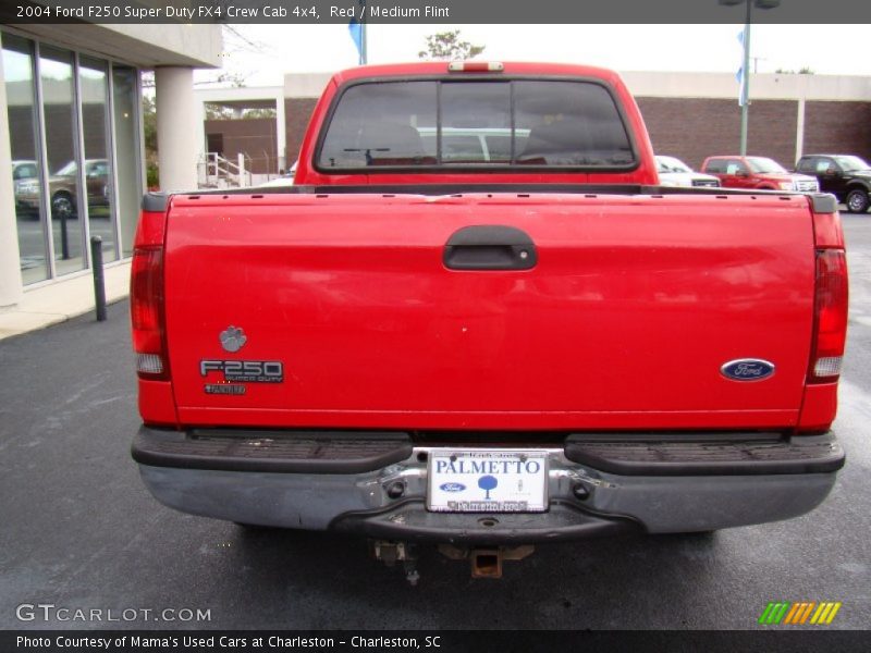 Red / Medium Flint 2004 Ford F250 Super Duty FX4 Crew Cab 4x4