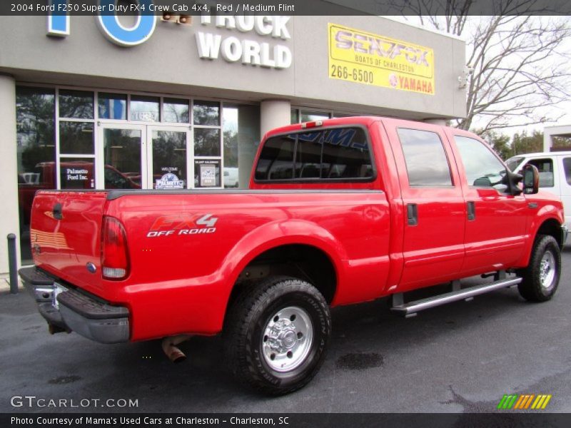 Red / Medium Flint 2004 Ford F250 Super Duty FX4 Crew Cab 4x4