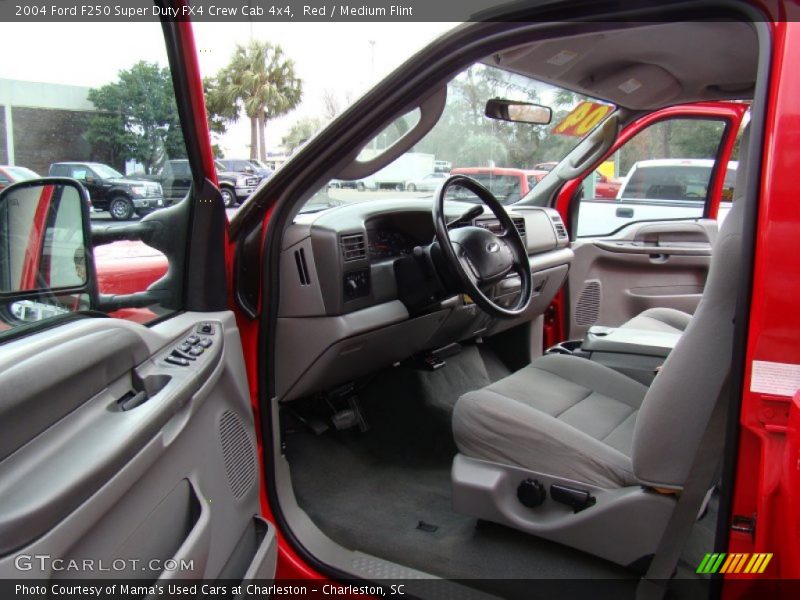Red / Medium Flint 2004 Ford F250 Super Duty FX4 Crew Cab 4x4