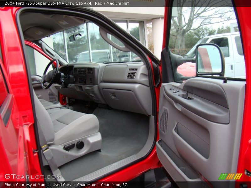 Red / Medium Flint 2004 Ford F250 Super Duty FX4 Crew Cab 4x4