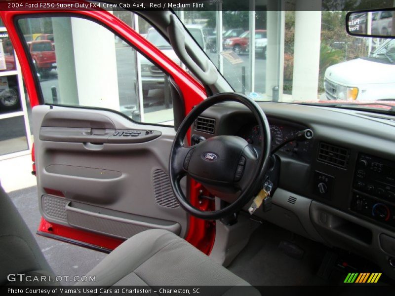 Red / Medium Flint 2004 Ford F250 Super Duty FX4 Crew Cab 4x4