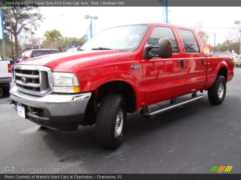 Red / Medium Flint 2004 Ford F250 Super Duty FX4 Crew Cab 4x4