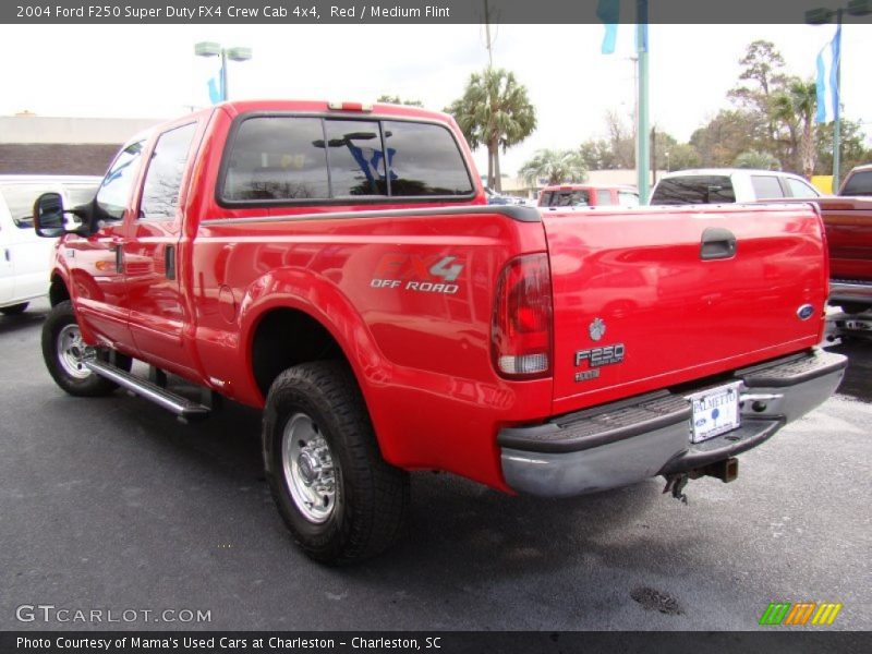 Red / Medium Flint 2004 Ford F250 Super Duty FX4 Crew Cab 4x4