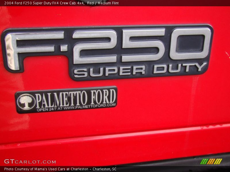 Red / Medium Flint 2004 Ford F250 Super Duty FX4 Crew Cab 4x4