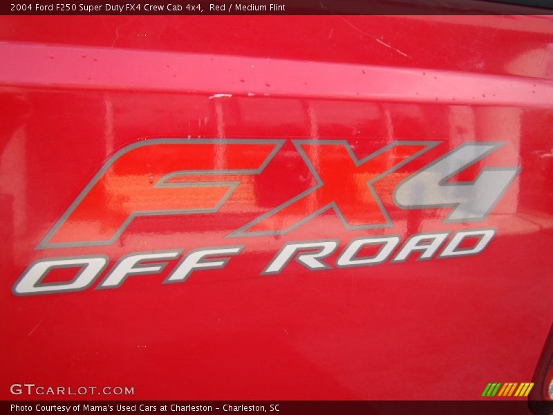 Red / Medium Flint 2004 Ford F250 Super Duty FX4 Crew Cab 4x4