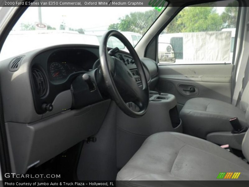 Oxford White / Medium Graphite 2000 Ford E Series Van E350 Commercial