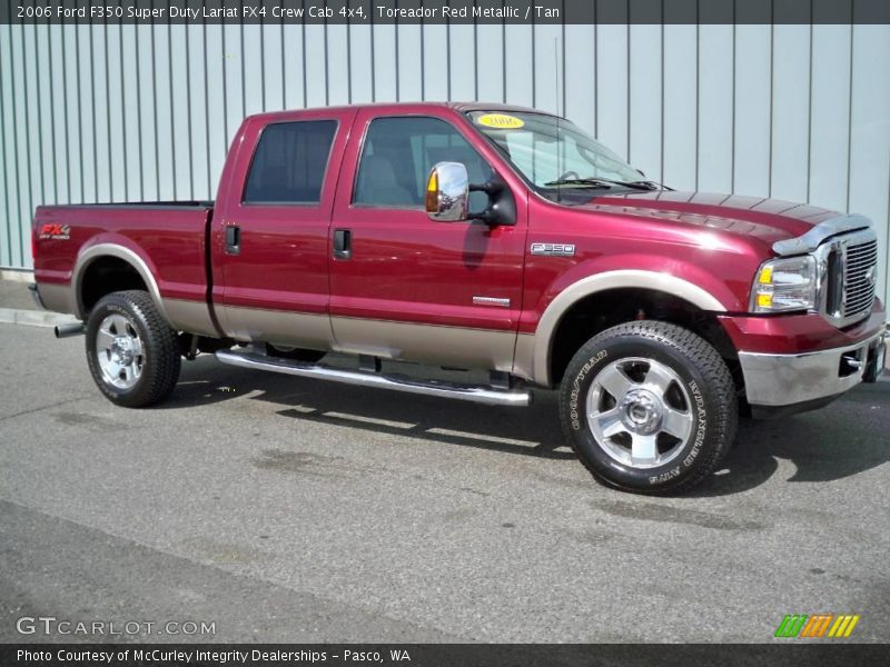 Toreador Red Metallic / Tan 2006 Ford F350 Super Duty Lariat FX4 Crew Cab 4x4