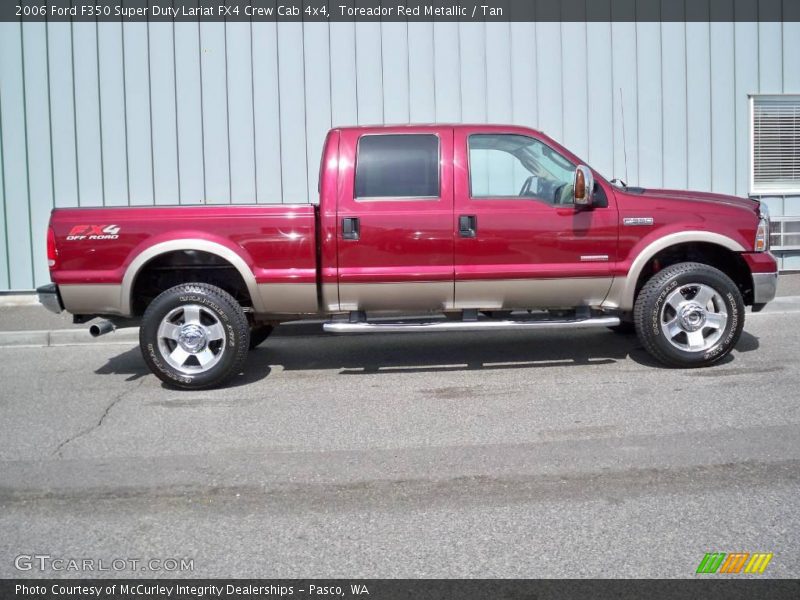 Toreador Red Metallic / Tan 2006 Ford F350 Super Duty Lariat FX4 Crew Cab 4x4