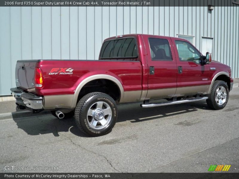 Toreador Red Metallic / Tan 2006 Ford F350 Super Duty Lariat FX4 Crew Cab 4x4