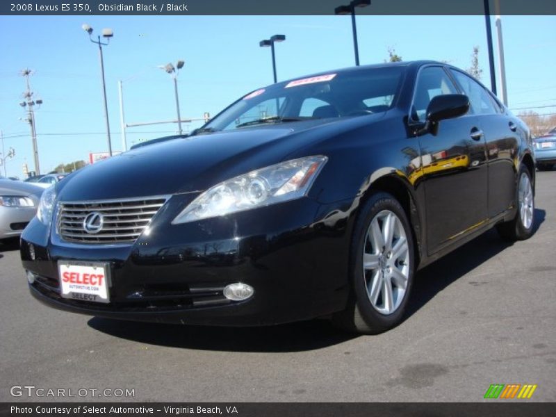 Obsidian Black / Black 2008 Lexus ES 350