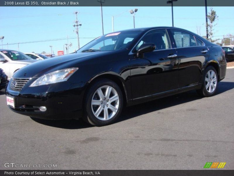 Obsidian Black / Black 2008 Lexus ES 350