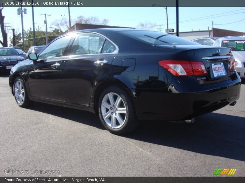 Obsidian Black / Black 2008 Lexus ES 350