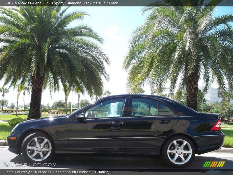 Diamond Black Metallic / Black 2007 Mercedes-Benz C 230 Sport