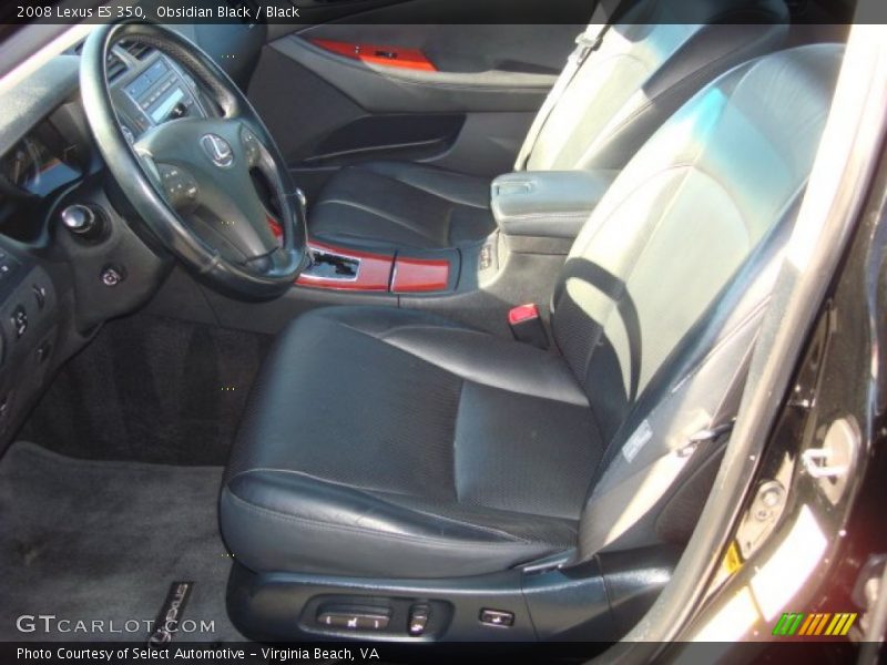 Obsidian Black / Black 2008 Lexus ES 350