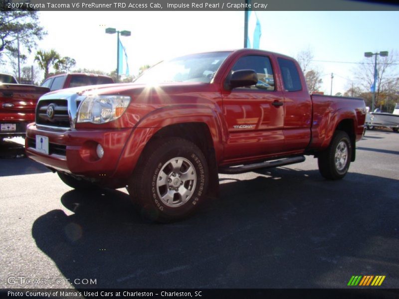 Impulse Red Pearl / Graphite Gray 2007 Toyota Tacoma V6 PreRunner TRD Access Cab