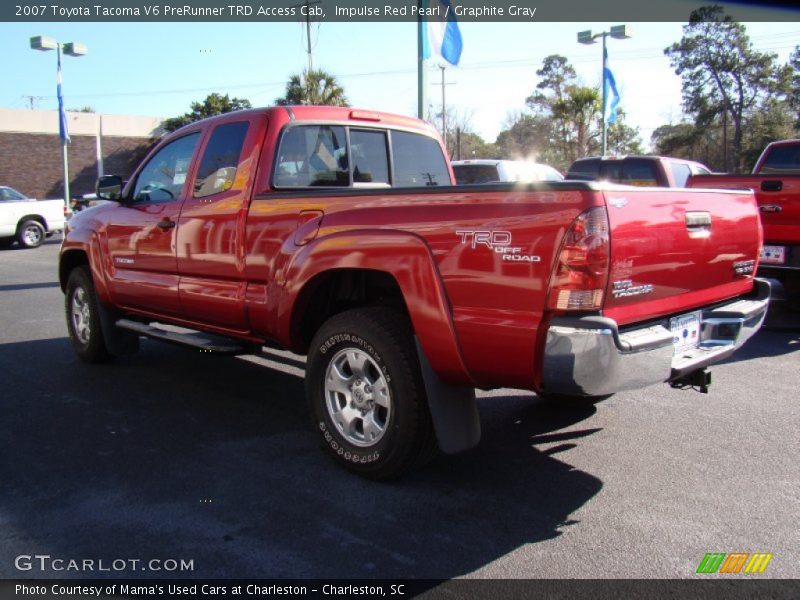 Impulse Red Pearl / Graphite Gray 2007 Toyota Tacoma V6 PreRunner TRD Access Cab