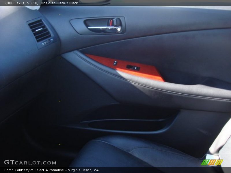Obsidian Black / Black 2008 Lexus ES 350