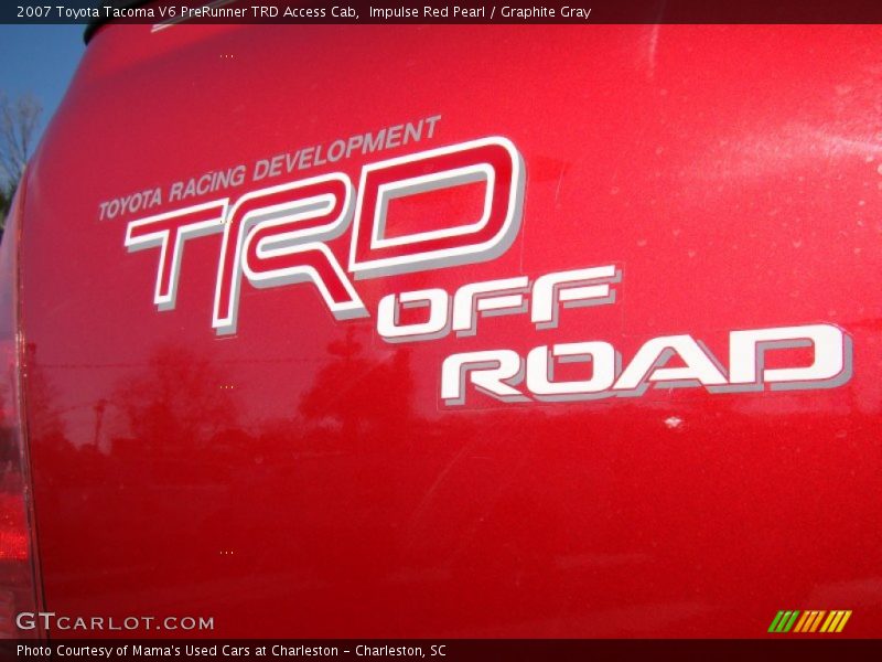 Impulse Red Pearl / Graphite Gray 2007 Toyota Tacoma V6 PreRunner TRD Access Cab