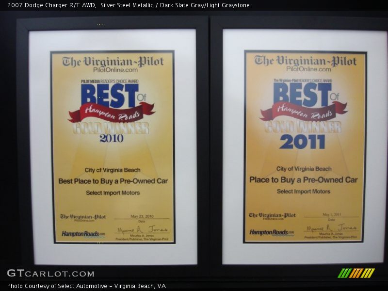 Silver Steel Metallic / Dark Slate Gray/Light Graystone 2007 Dodge Charger R/T AWD