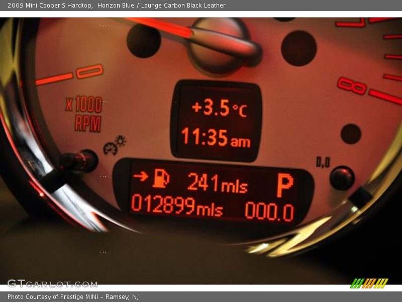 Horizon Blue / Lounge Carbon Black Leather 2009 Mini Cooper S Hardtop