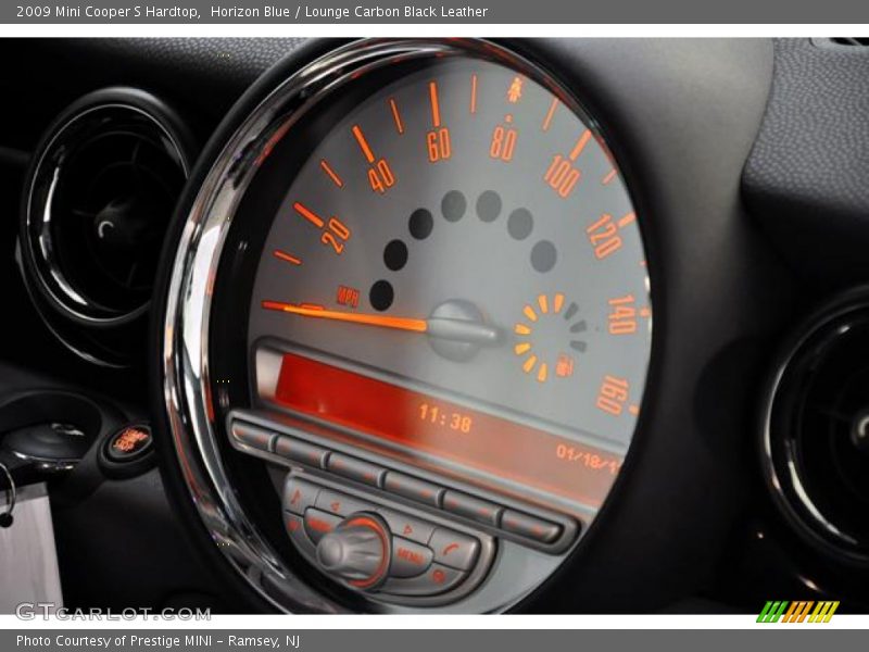 Horizon Blue / Lounge Carbon Black Leather 2009 Mini Cooper S Hardtop