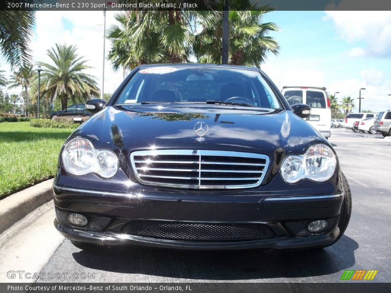 Diamond Black Metallic / Black 2007 Mercedes-Benz C 230 Sport