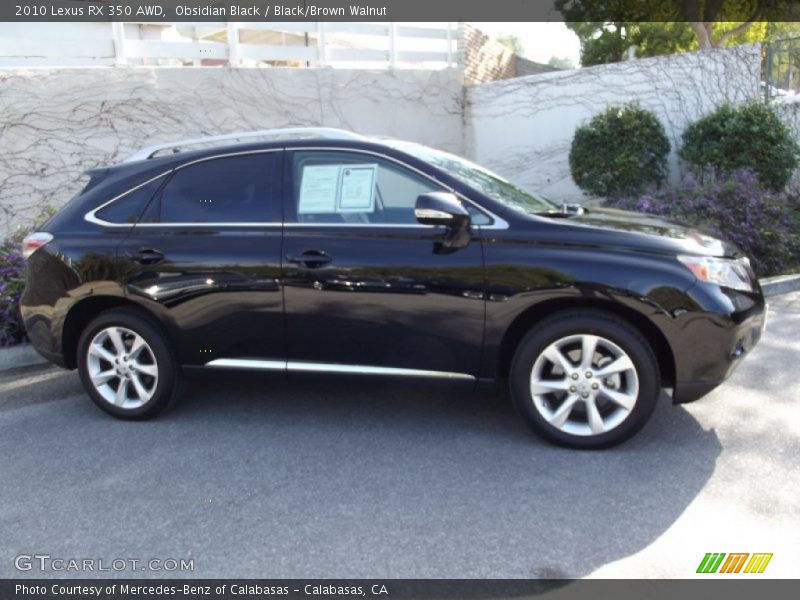 Obsidian Black / Black/Brown Walnut 2010 Lexus RX 350 AWD