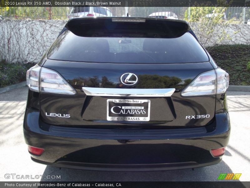 Obsidian Black / Black/Brown Walnut 2010 Lexus RX 350 AWD