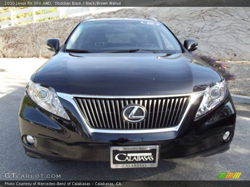 Obsidian Black / Black/Brown Walnut 2010 Lexus RX 350 AWD