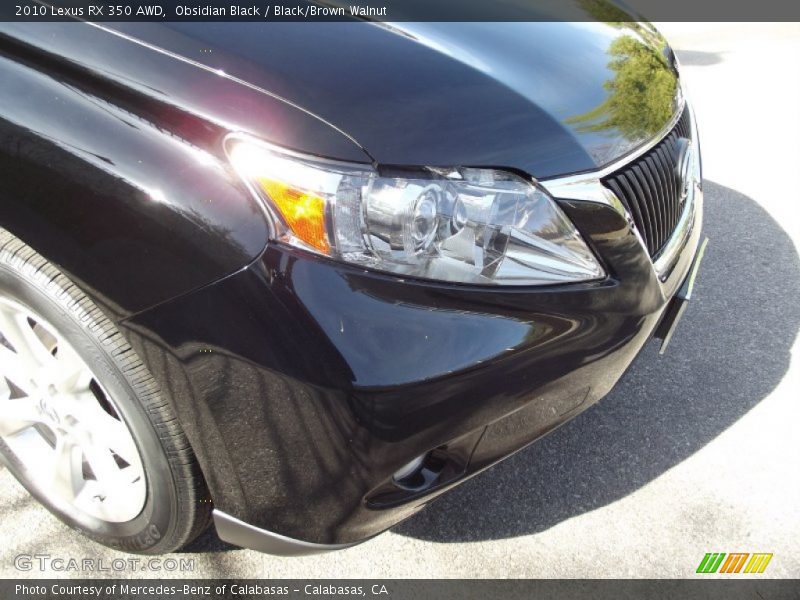 Obsidian Black / Black/Brown Walnut 2010 Lexus RX 350 AWD