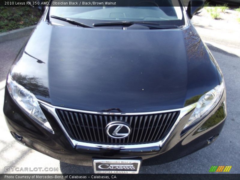 Obsidian Black / Black/Brown Walnut 2010 Lexus RX 350 AWD