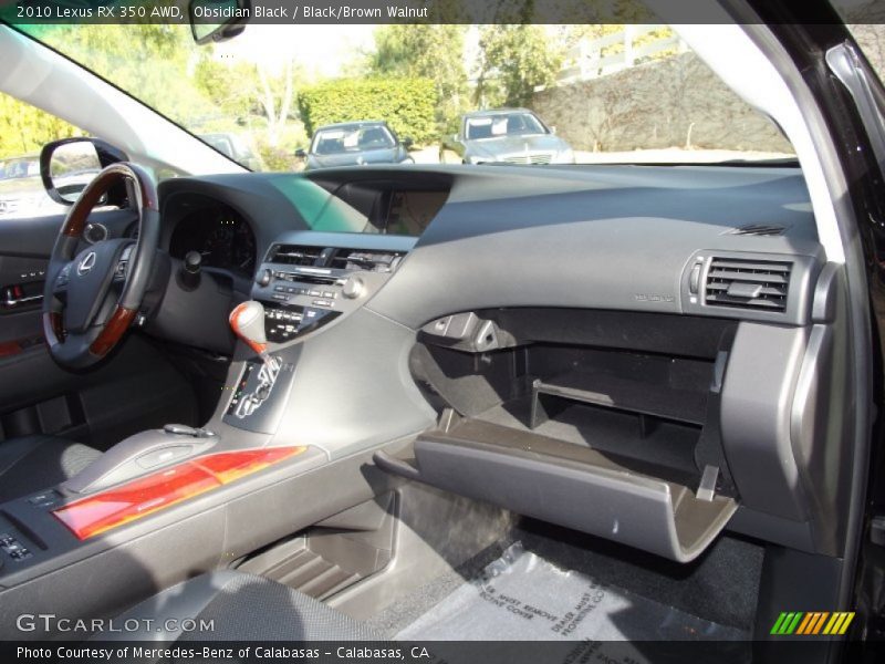 Obsidian Black / Black/Brown Walnut 2010 Lexus RX 350 AWD