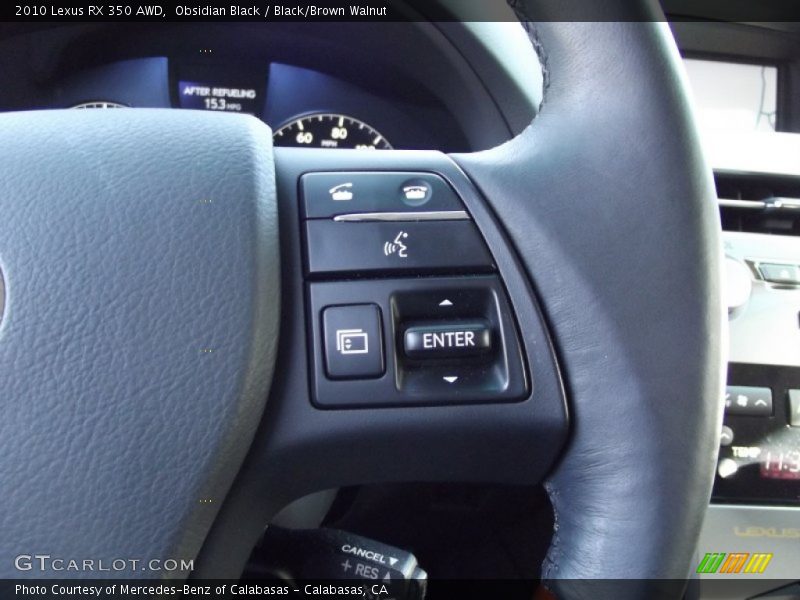 Obsidian Black / Black/Brown Walnut 2010 Lexus RX 350 AWD