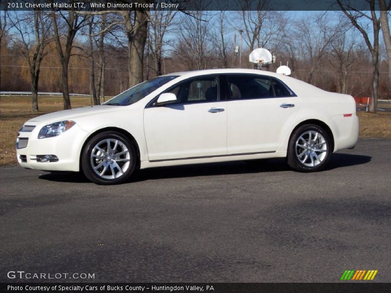 White Diamond Tricoat / Ebony 2011 Chevrolet Malibu LTZ