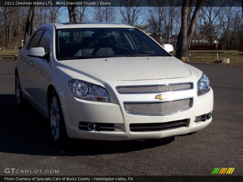 White Diamond Tricoat / Ebony 2011 Chevrolet Malibu LTZ