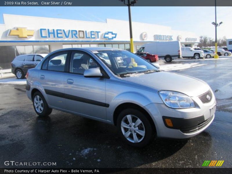 Clear Silver / Gray 2009 Kia Rio Sedan