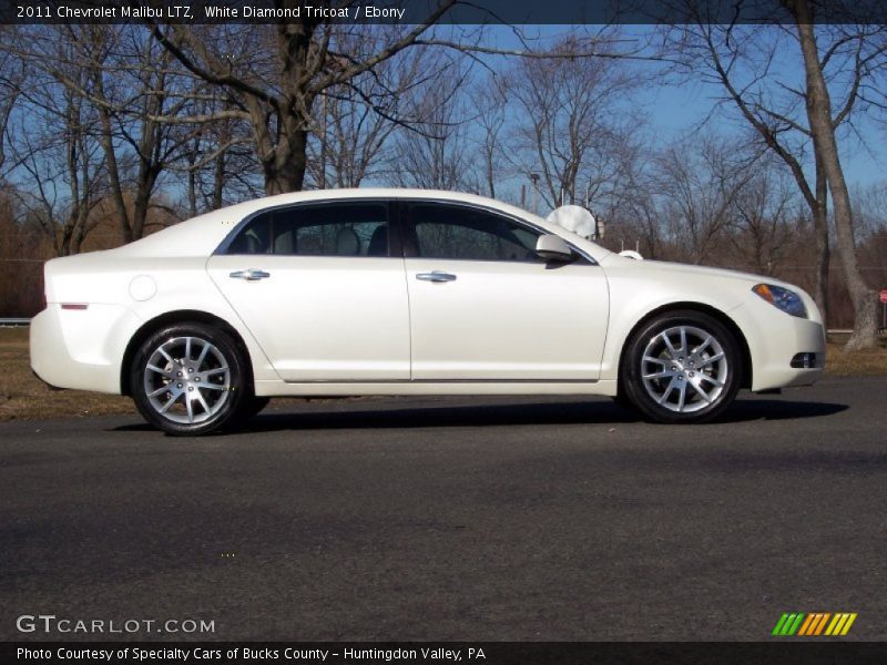 White Diamond Tricoat / Ebony 2011 Chevrolet Malibu LTZ