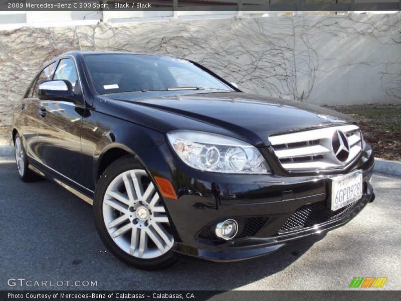 Black / Black 2009 Mercedes-Benz C 300 Sport