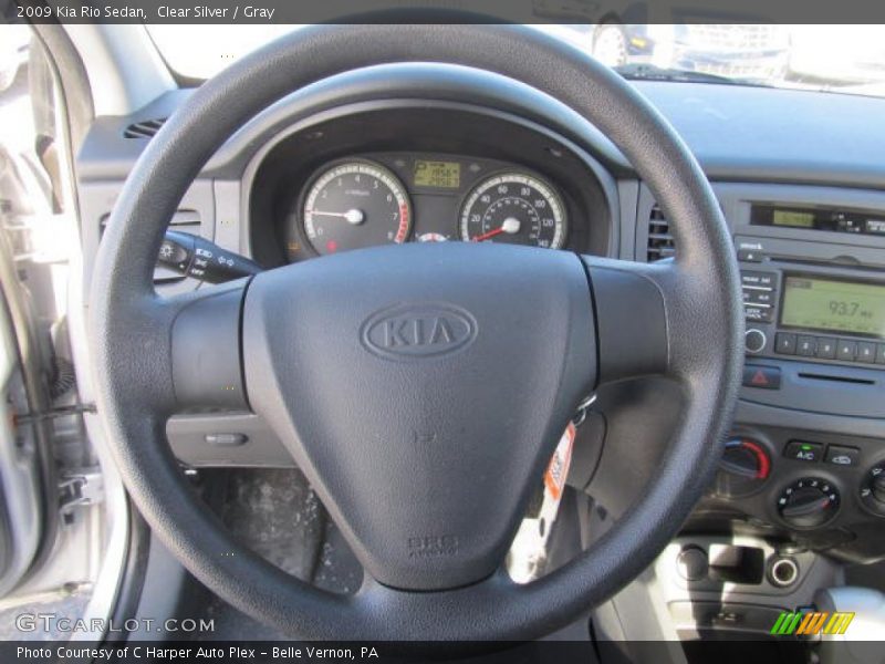 Clear Silver / Gray 2009 Kia Rio Sedan