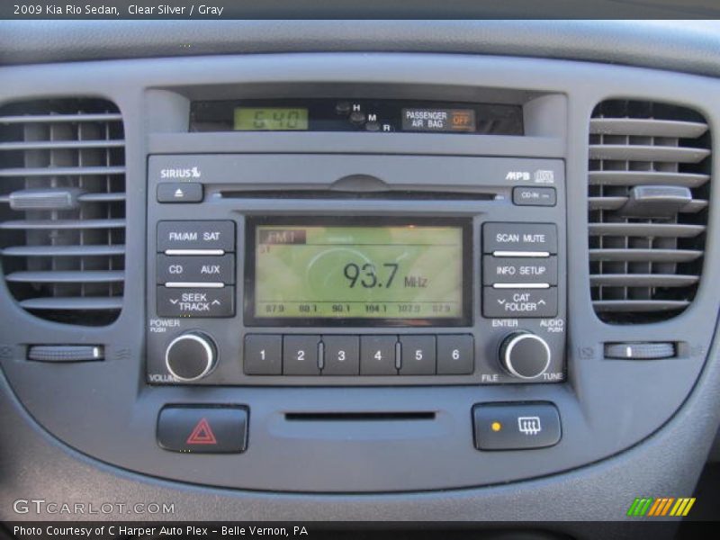 Clear Silver / Gray 2009 Kia Rio Sedan