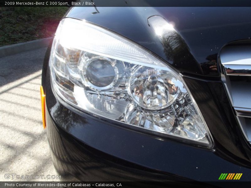 Black / Black 2009 Mercedes-Benz C 300 Sport