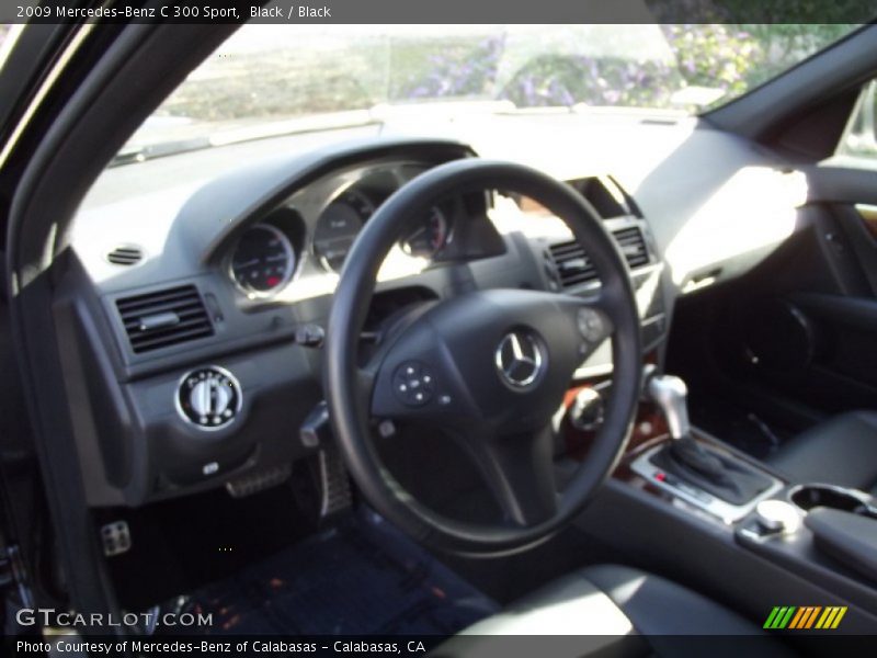 Black / Black 2009 Mercedes-Benz C 300 Sport