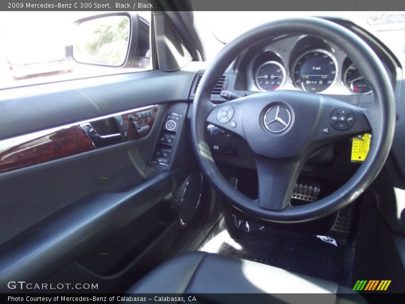Black / Black 2009 Mercedes-Benz C 300 Sport