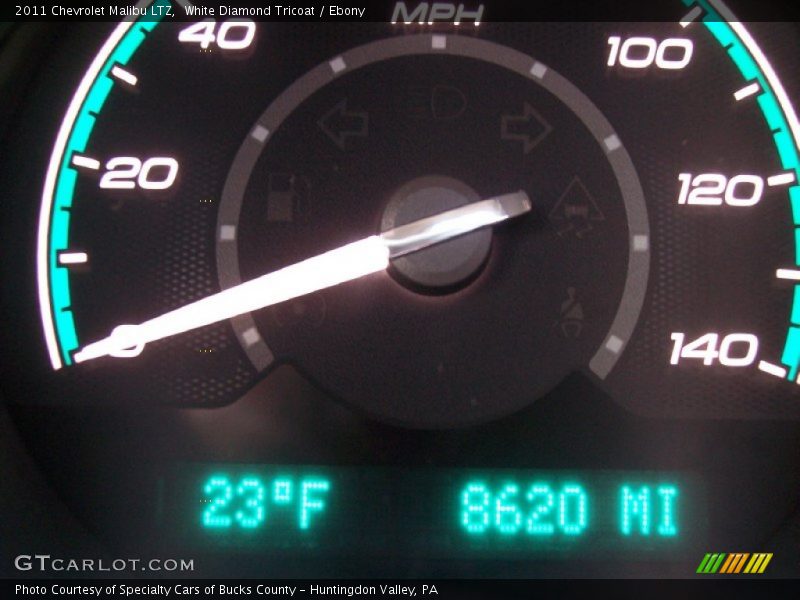White Diamond Tricoat / Ebony 2011 Chevrolet Malibu LTZ