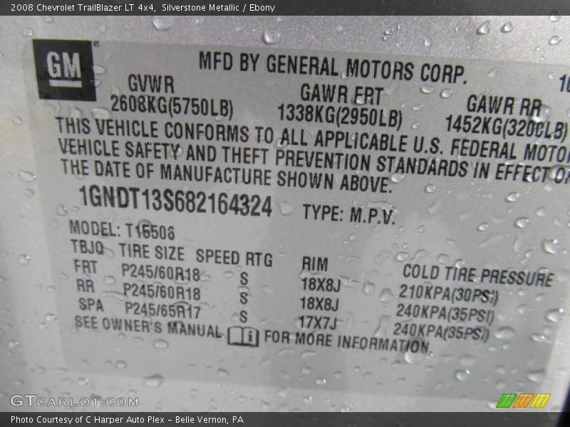 Silverstone Metallic / Ebony 2008 Chevrolet TrailBlazer LT 4x4