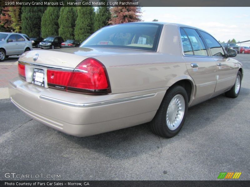 Harvest Gold Metallic / Light Parchment 1998 Mercury Grand Marquis LS