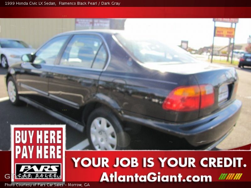 Flamenco Black Pearl / Dark Gray 1999 Honda Civic LX Sedan